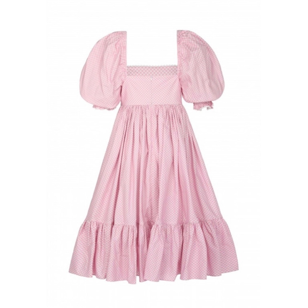 Selkie Ice Cream Gingham French Puff Dress - Picture 3 of 7